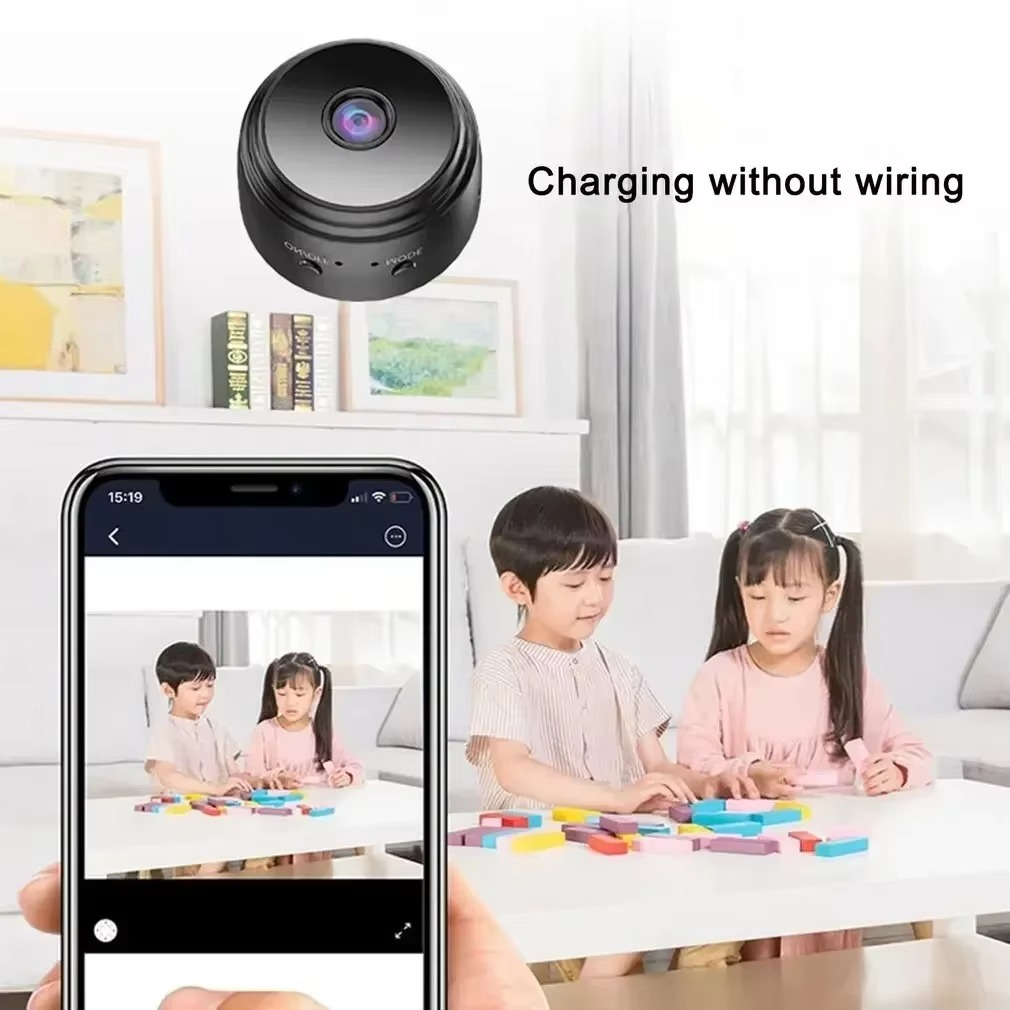 Kompakt HD 720P Trådløs Mini Smart Sikkerhetskamera med Mobilovervåkning Luvikno