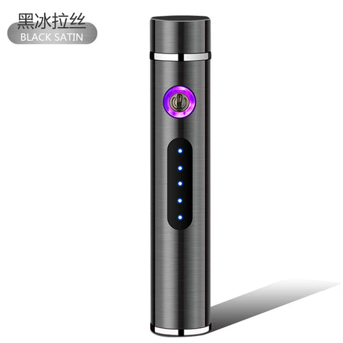 Voltrino Sylinder USB lighter | Dobbelt bue teknologi | Oppladbar & vindproof | Edelmetall hus for menn Luvikno