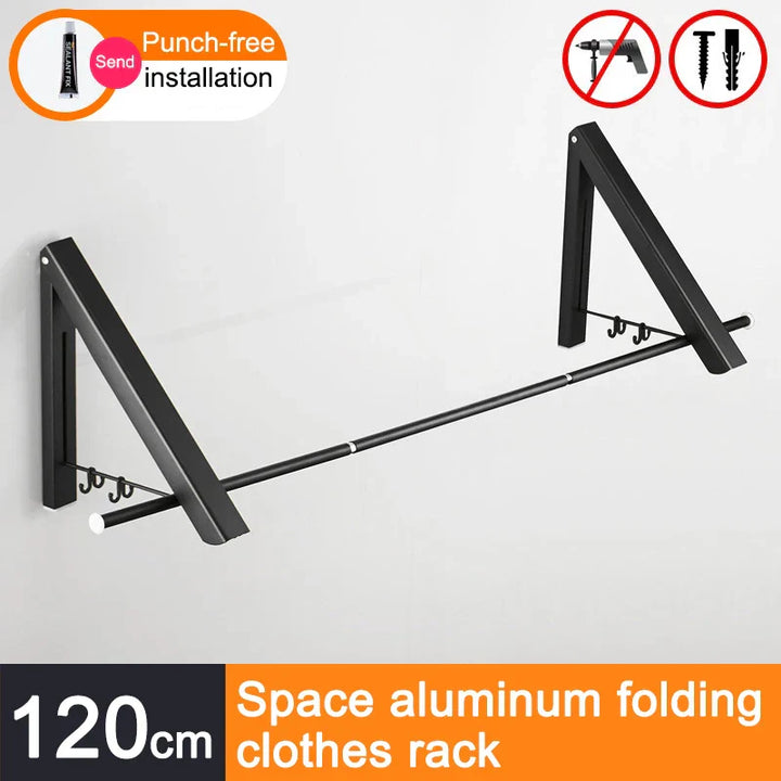 Space Saver Foldbar Veggklær Aluminiumstativ | Luvikno