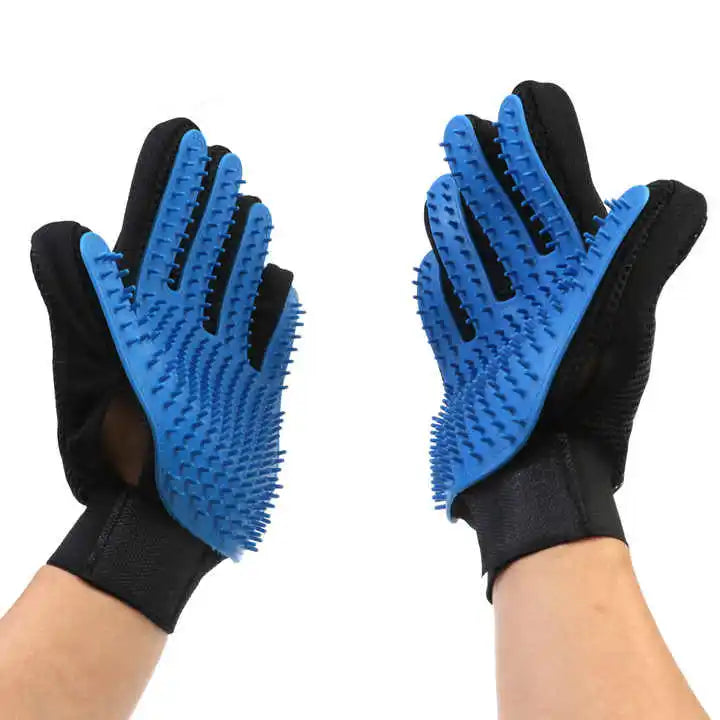 Luvikno | Fur Care Glove PawLiss TouchGlove | 5-Finger Massage Glove for dogs and cats | 23.2×17.2 cm | TPR & Mesh | Left or right