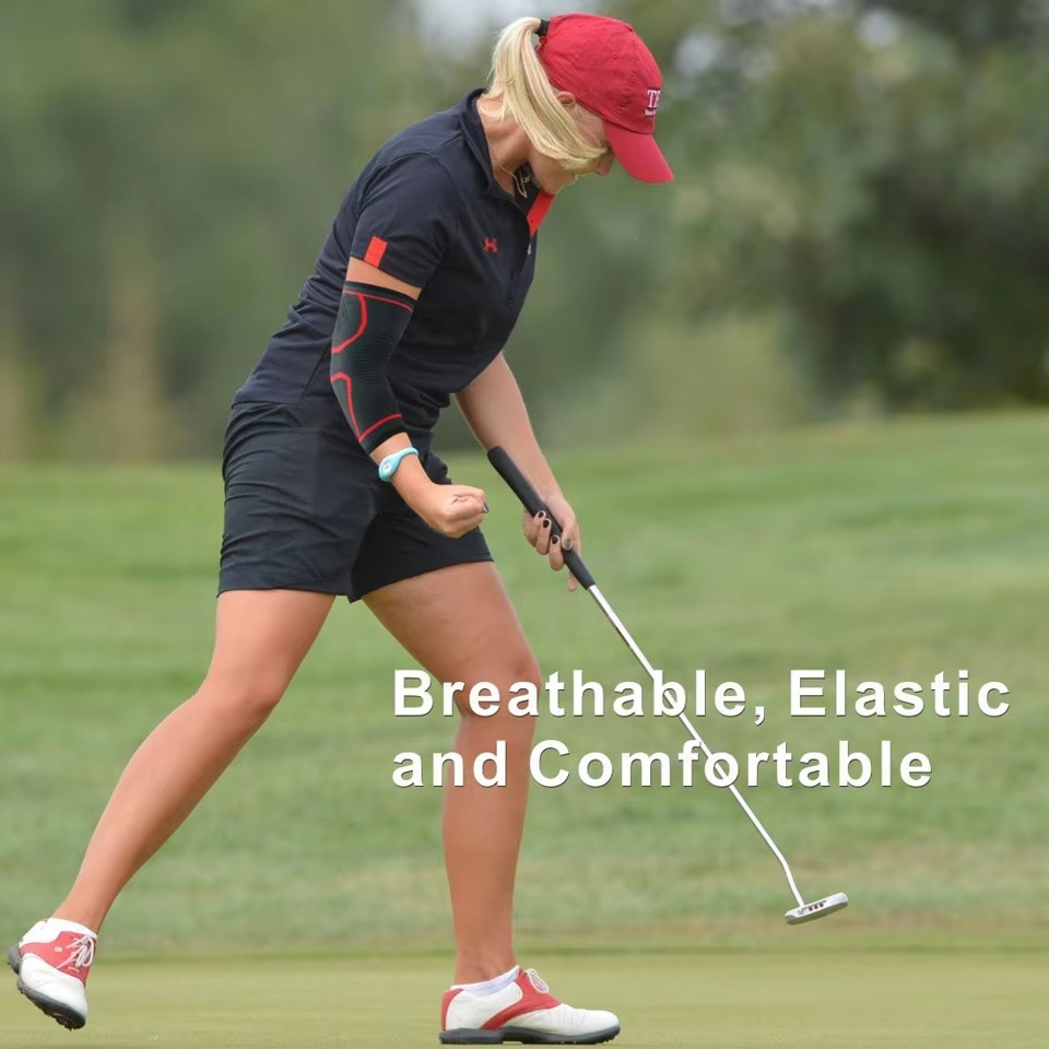 Justerbar elastisk albue støtte sleeve for sport og fitness Luvikno