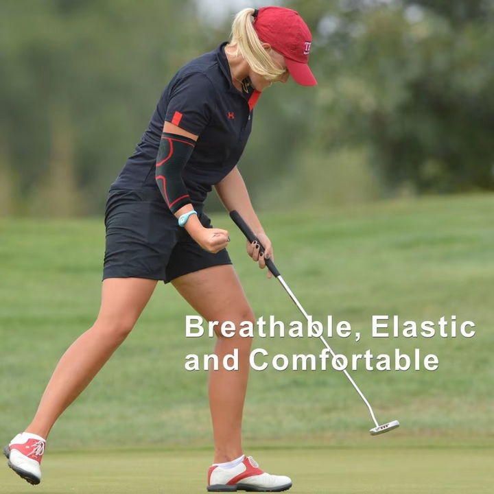 Justerbar elastisk albue støtte sleeve for sport og fitness Luvikno