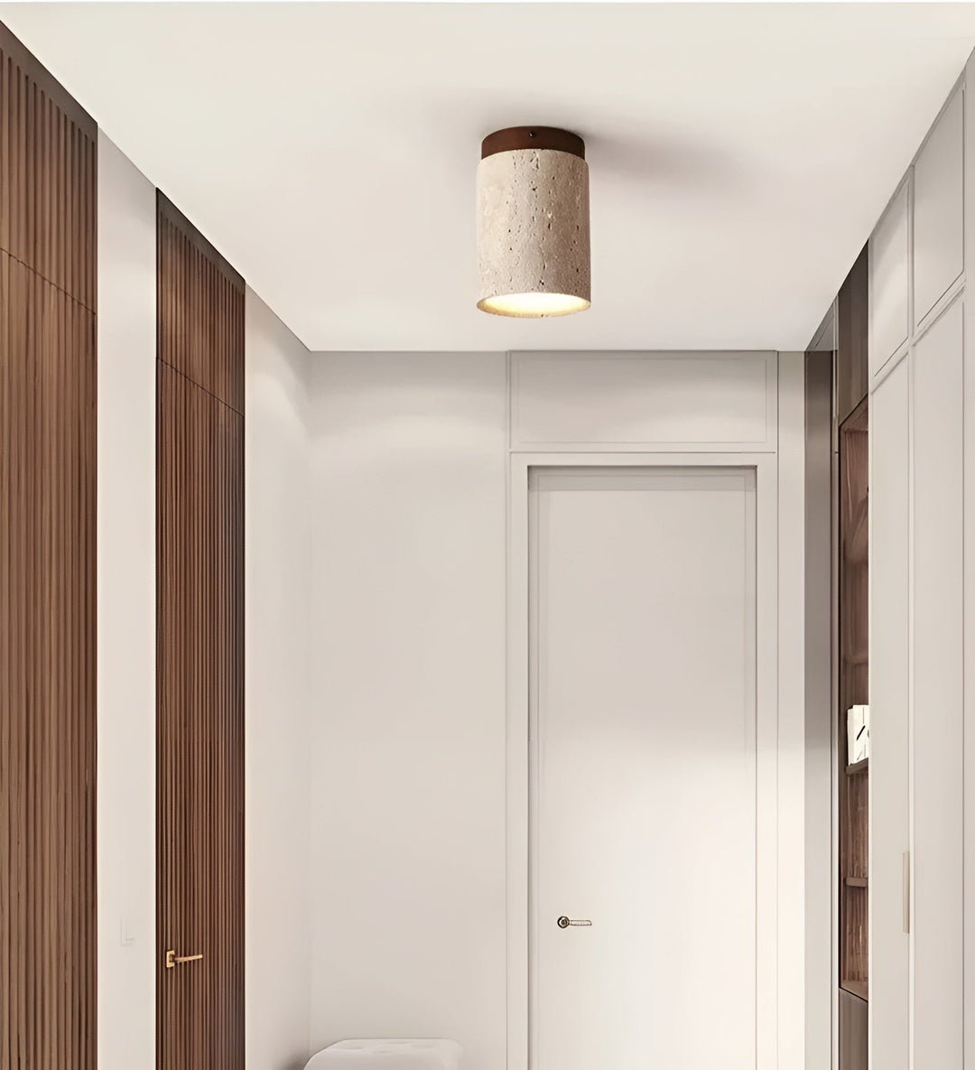 Luvikno | ZenElegance Wabi Sabi Luksus Takbelysning - Naturlig Travertin LED
