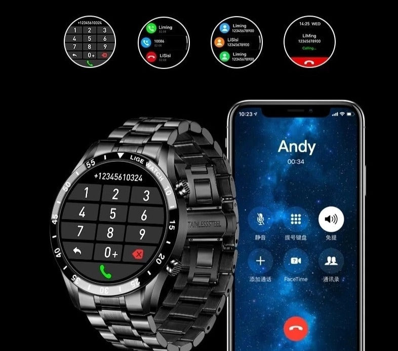 Luvikno | Luksus SmartWatch 4G – Elegant og Tilkoblet Stil med Anrop og Tilkobling