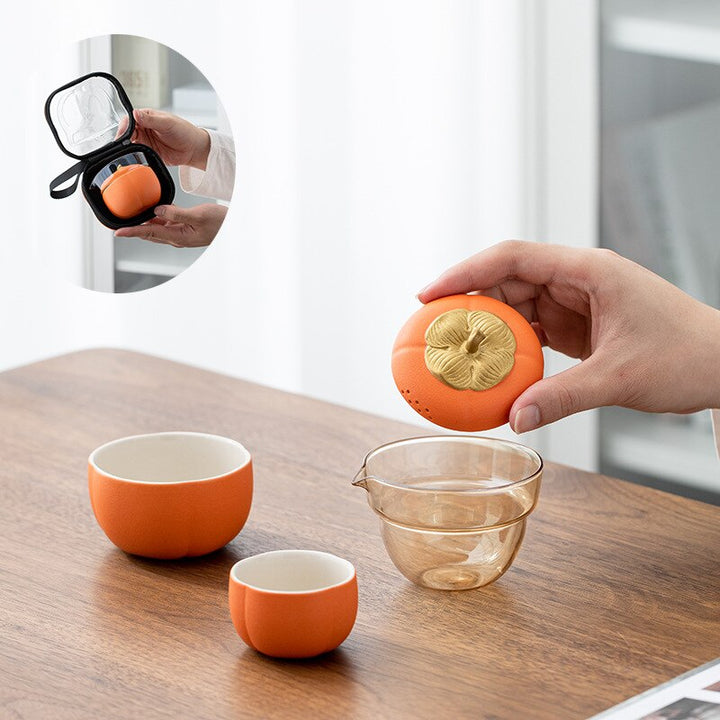 Mini Pumpkin Keramisk Tekanne Sett | Luvikno