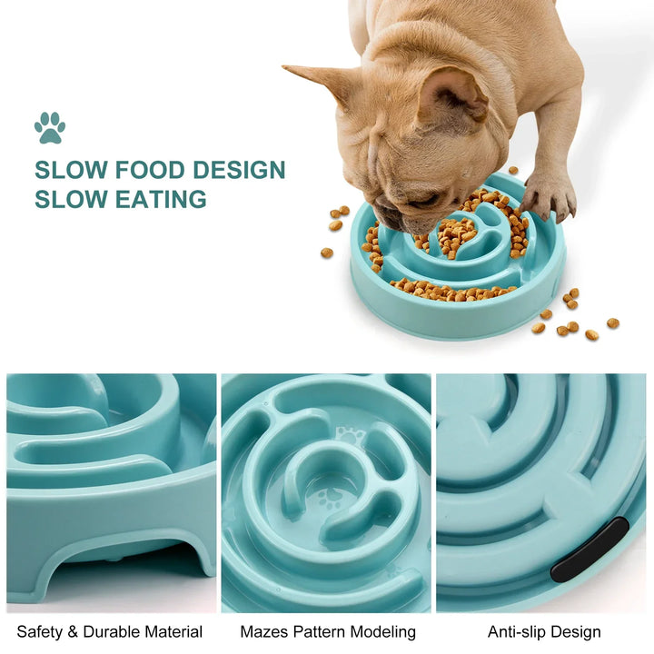 Luvikno | SnackMaze Bowl | Anti-Svelging Bowl for Hundar & Kattar | Non-Slip & BPA-Fri | Langsom Spising for Sunn Fordøyelse