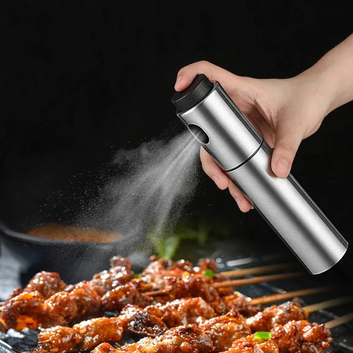Luvikno | Oljesprayer CULINARA FineMist | 100 ml Rustfritt Stål Sprayflaske | For Olje, Eddik & BBQ | Påfyllbar & Fin Dosering