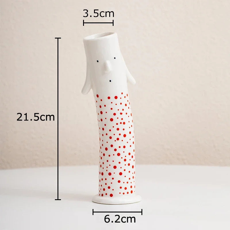 Lovely Cartoon Figures Keramikk vase | Luvikno