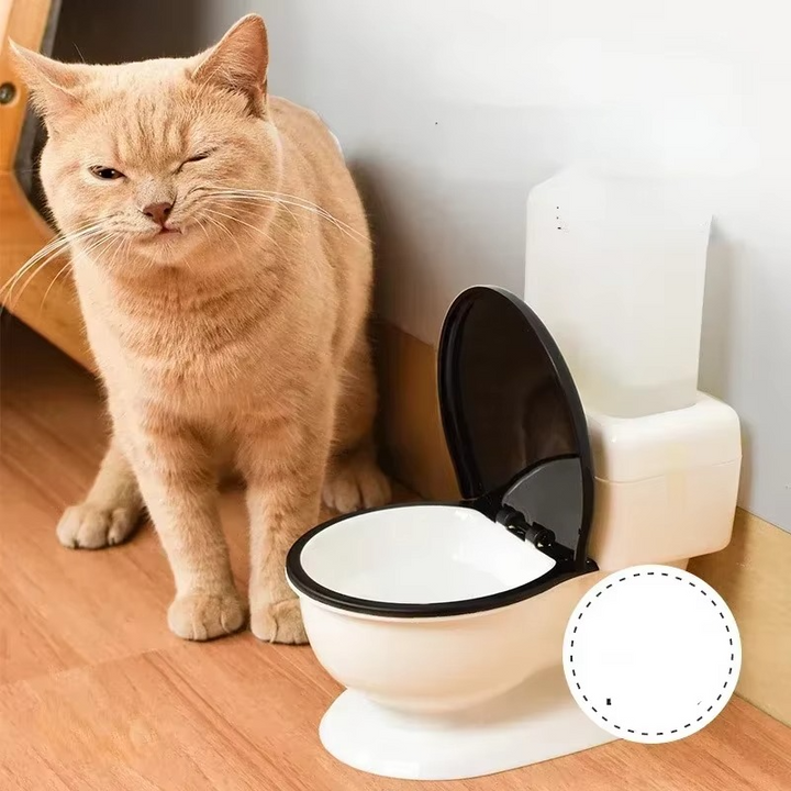 20oz Katt Toalett-Stil Automatisk Vannbeholder Skål Luvikno
