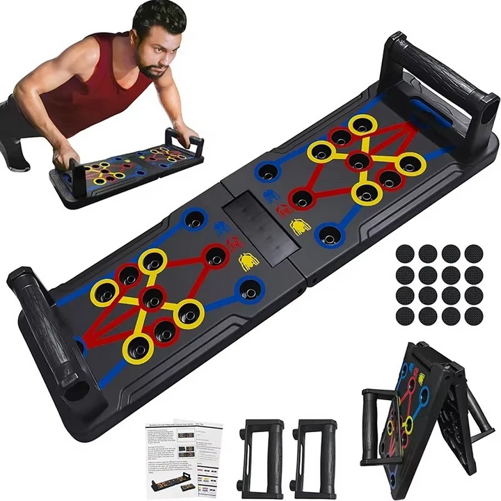 Bærbar Sammenleggbar Push Up Brett for Helkropp Hjemmetrening Luvikno