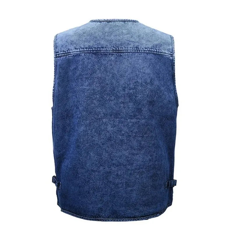 Luvik | Ärmellose Jeansweste Mit Mehreren Taschen Für Herren