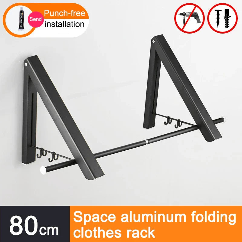 Space Saver Foldbar Veggklær Aluminiumstativ | Luvikno