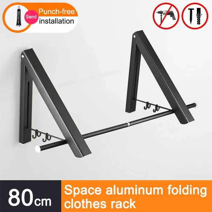 Space Saver Foldbar Veggklær Aluminiumstativ | Luvikno