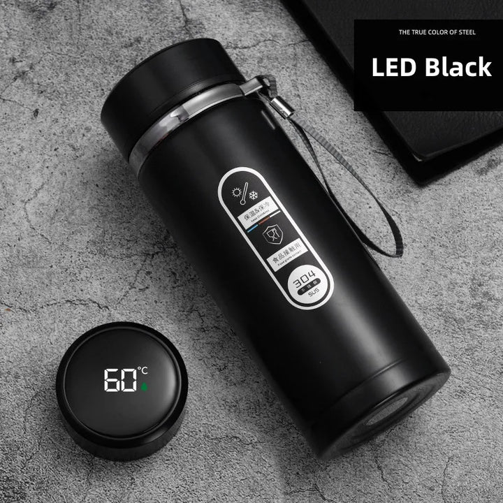 TempraBottle – Smart Termosflaske med LED Temperaturdisplay (800ml–1L) | Luvikno