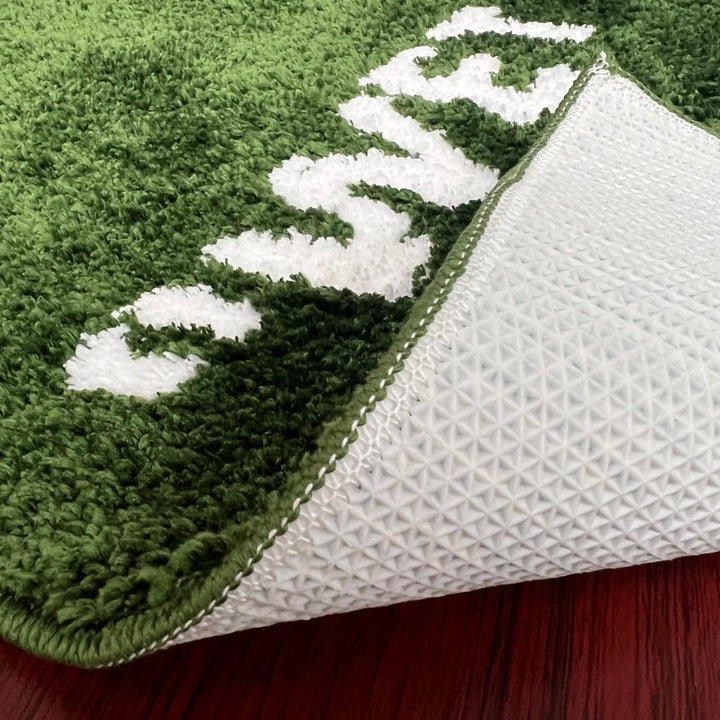 FreshLawn Comfort Mat – Trendy "Våt Gress" dørmatte i grønn med myk plysj Luvikno