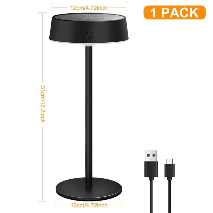Luvikno | Solvella Soltable lampe LED | Dimmbar & trådløs | 3 lysfarger | IP65 vanntett for inne- og utendørs