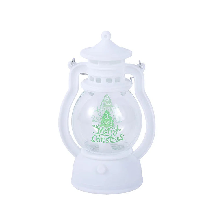 Mini julelampe med LED-belysning - Bærbar dekorativ lantern for festlig dekorasjon, vinter- og julesesong | Luvikno