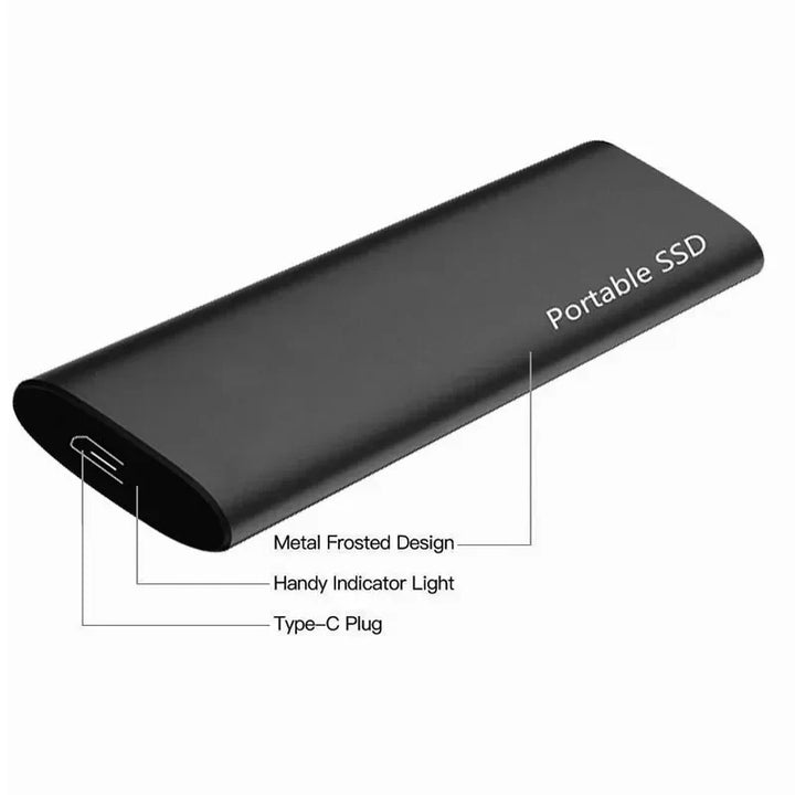 Luvikno | Ultra Tynn 4 TB Ekstern Harddisk – Bærbar USB-C Lagringsløsning for Rask Filoverføring og Holdbarhet