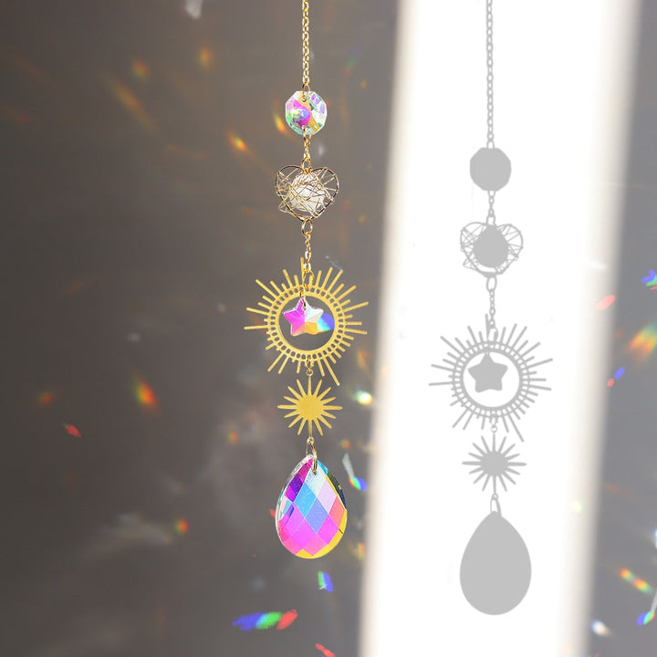 Dream Combo Symphony Crystal Vindklokke Måne Solfanger | Luvikno