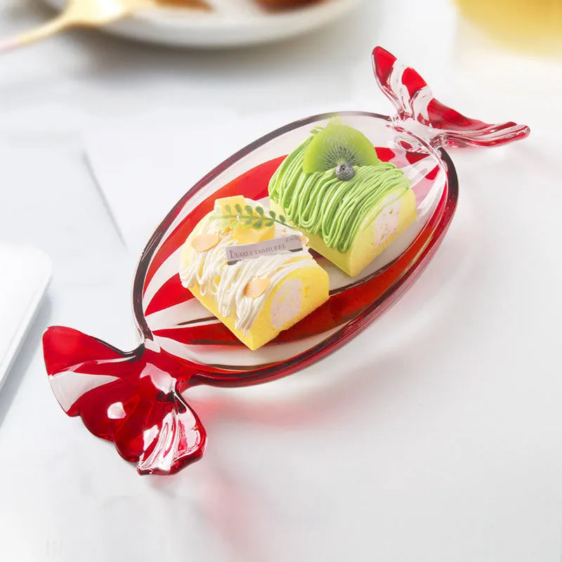 Godteri-formet Glass Snack Tallerken