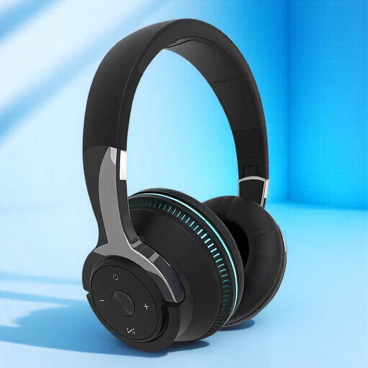 Sammenleggbar Bluetooth 5.1 Trådløs Stereo Hodetelefon med Mikrofon for Mobil og Nettbrett Luvikno
