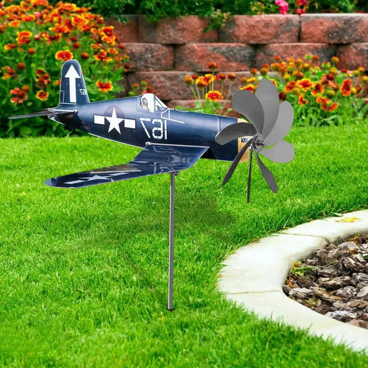 Luvikno | Vindspinner AeroTwist | Flyhage Vindmølle laget av rustfritt stål | Værbestandig & roterer i vinden | For hage, terrasse & balkong