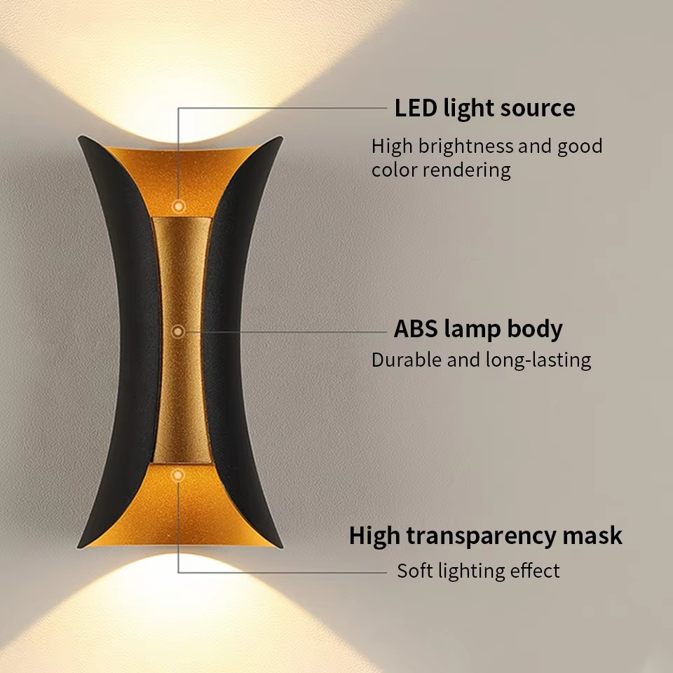 Moderne Dual-Tone LED Vegglampe – Vanntett & Minimalistisk for Innendørs & Utendørs Luvikno