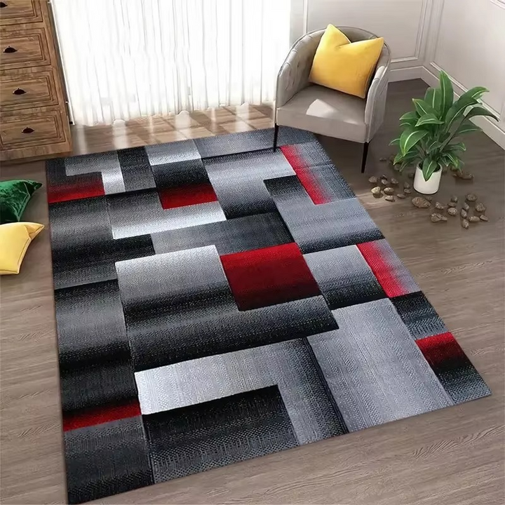Elegant nordisk-inspirert geometrisk områdeteppet Luvikno