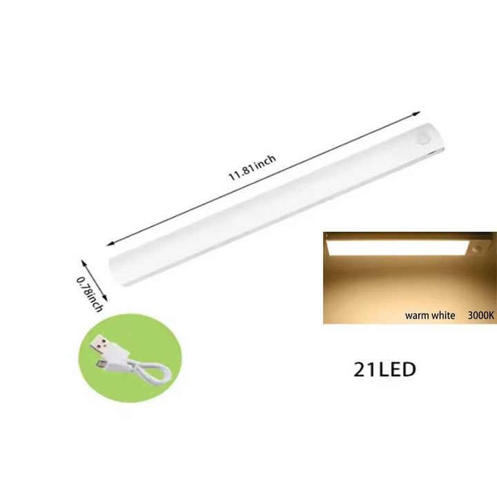 Smart Sensor LED Nattlys - Bevegelsesaktivert, Lysdempbar & Oppladbar Luvikno