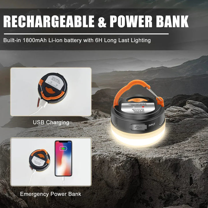 Praktisk Camping Magnetisk LED Oppladbar Lys | Luvikno
