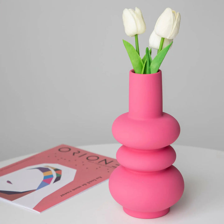 Livlig rosa keramikk vase | Luvikno