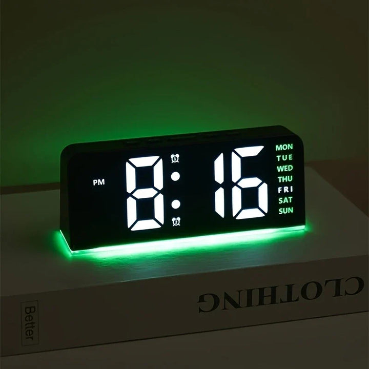 Moderne LED All Week Display Nattlampe Vekkerklokke | Luvikno
