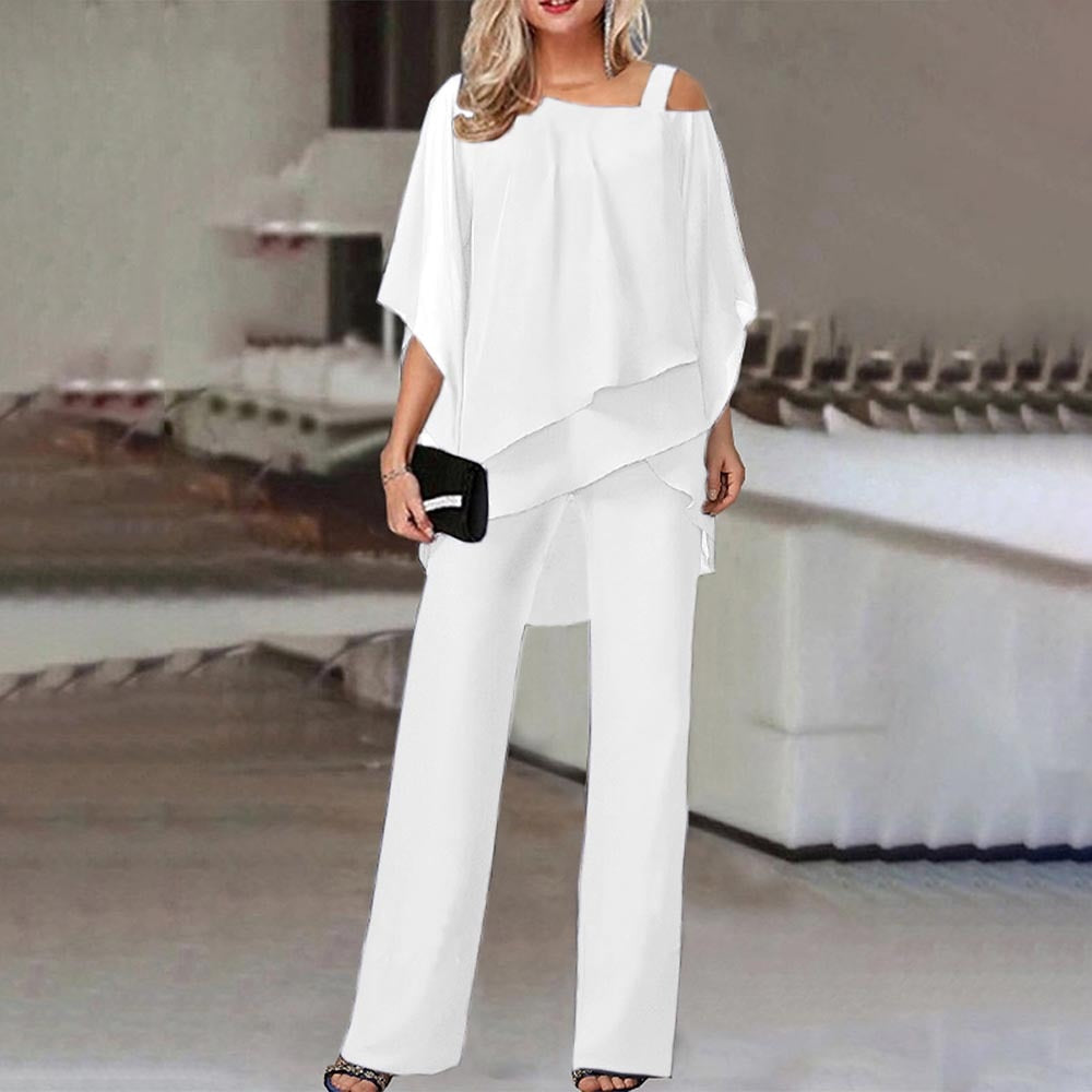 Luvik Jumpsuit | Tyylikäs kaksiosainen asu, jossa on avonaiset olkapäät