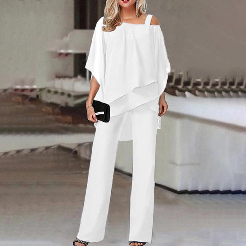 Luvik Jumpsuit | Tyylikäs kaksiosainen asu, jossa on avonaiset olkapäät
