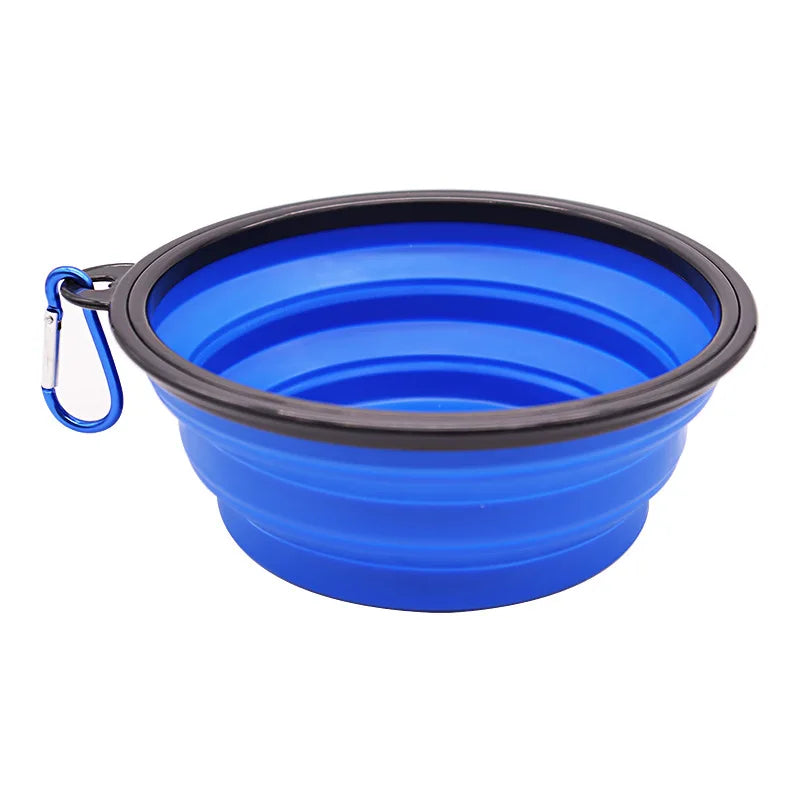 Luvikno | ReiseNapf FlexiBowl | 2-i-1 Sammenleggbar Hundeskål & Dispenser | Silikon | For På Farten & Utendørs