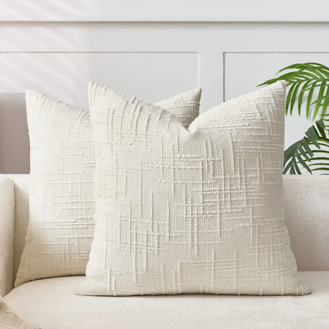 Chenille Sofa putevar – Myk ensfarget design | Elegant dekorasjon for stue & soverom | Luvikno