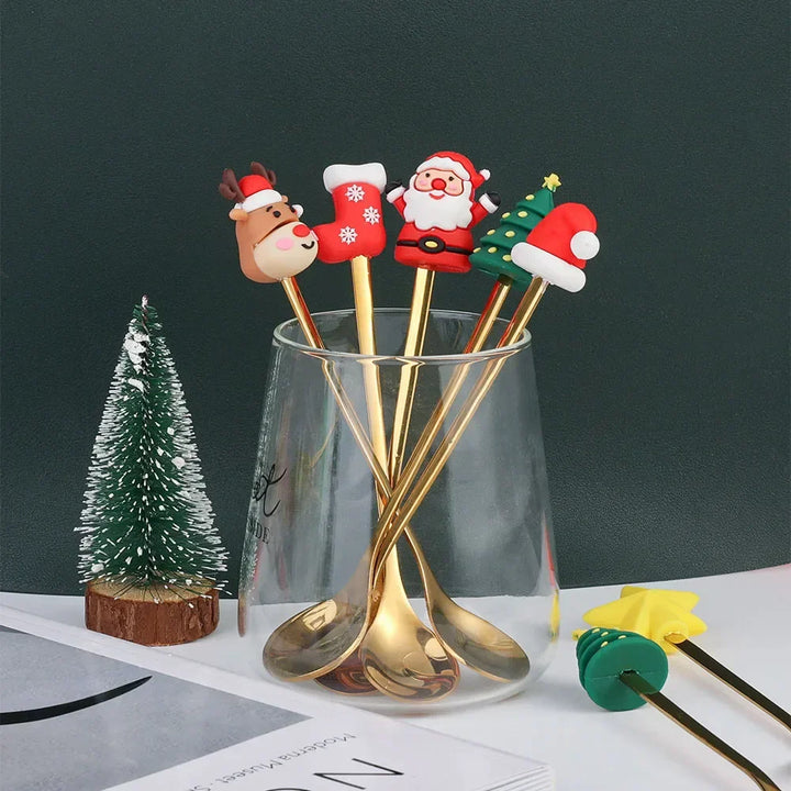 XmasSpoons – Stilig Jule Skje Sett for Festlige Bord Luvikno