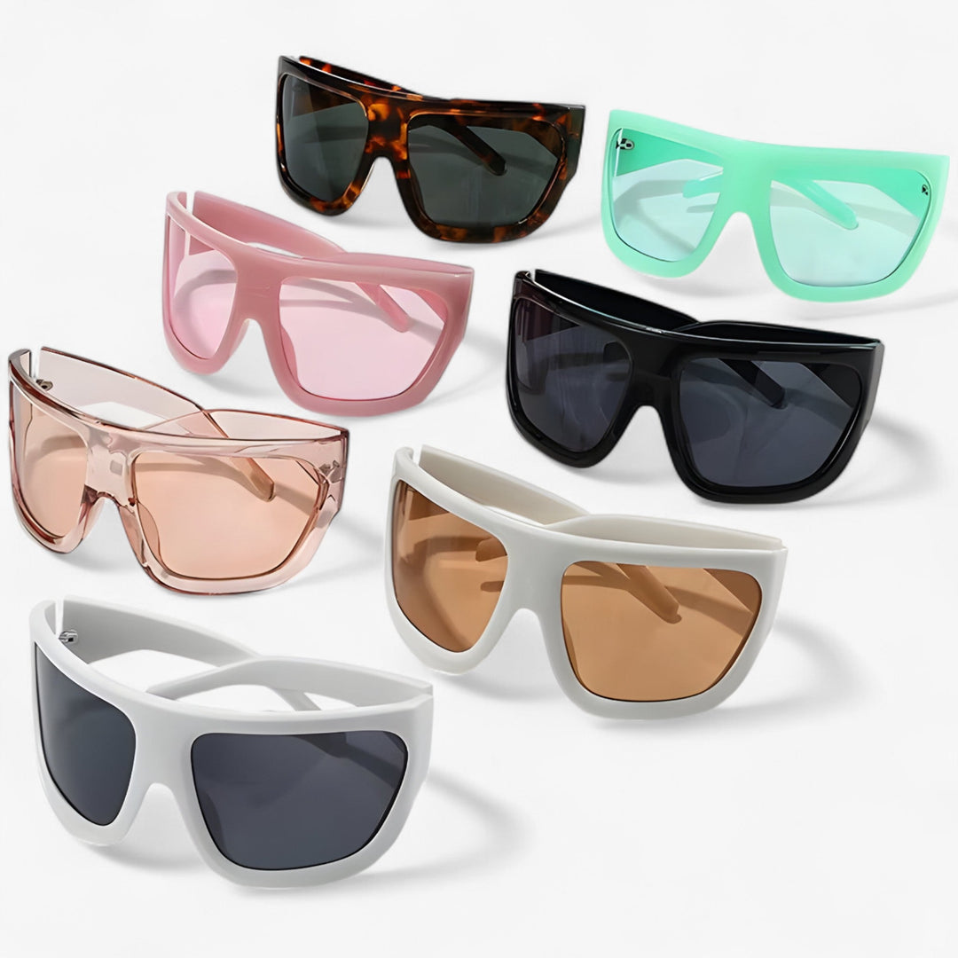 Oversized Steampunk Sports Solbriller med Wraparound Design – Ignix | Luvikno