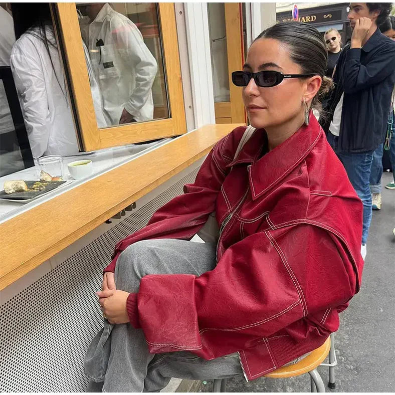 Luvik | Oversized rød jakke