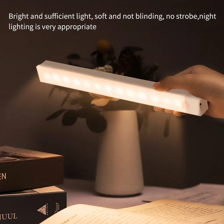 Luvikno | SenseLite Motion LED | Oppladbart sensorl light med magnetfeste | Varme hvit | For skap, seng og gang