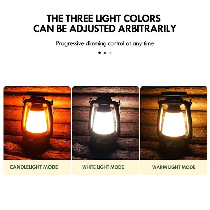 Luvikno | Nostalux Retro Lantern | LED Bordlampe med Fjernkontroll | Oppladbar & Dekorativ | For Hjem, Camping & Bar