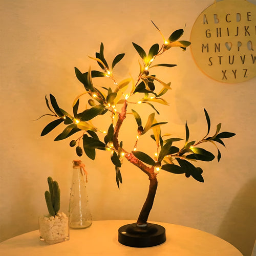 Luvikno | Magisk Trelampe med - Glitrende LED Belysning