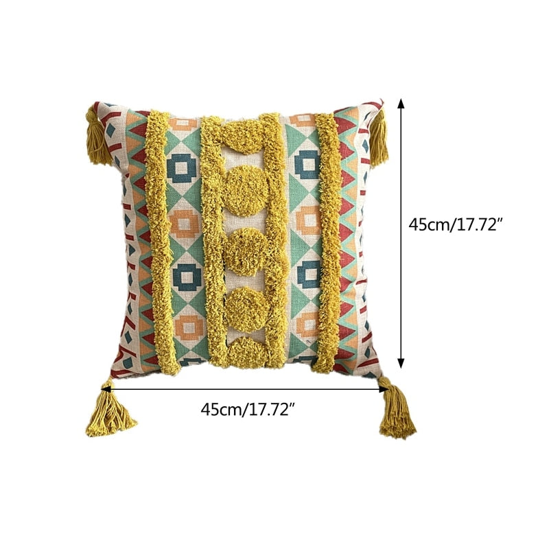 Boho fôret frynse kast puteomslag | Luvikno