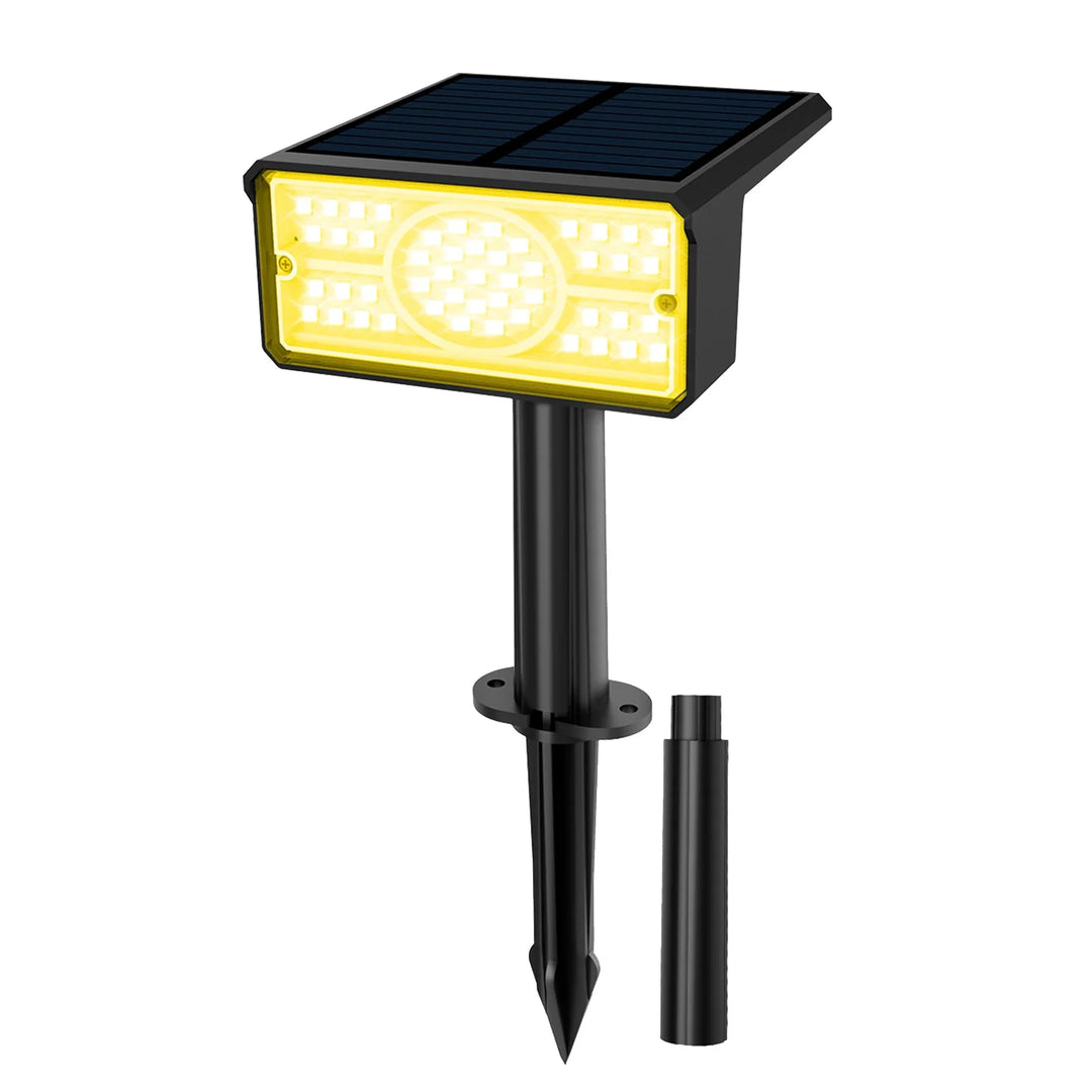 Luvikno | Solara LED Solarspotlight | 4 Lyskilder | 49 LED-er | IP65 Vanntett | Energisparende med Solcellepanel