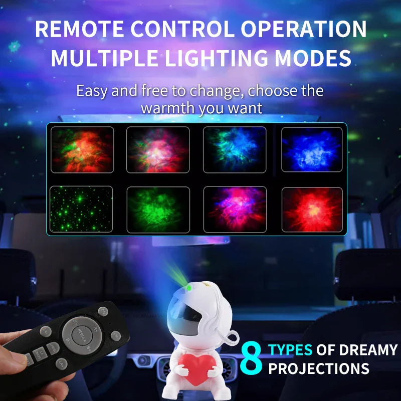 Love Astronaut Galaxy Night Light Projector | Luvikno