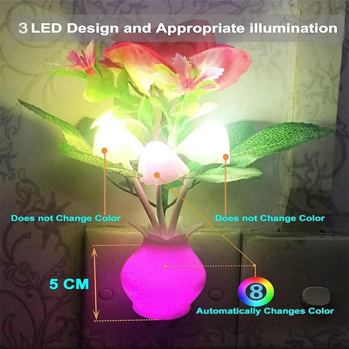 Mini Flower Vase Smart Light Sensor Night Lamp | Luvikno