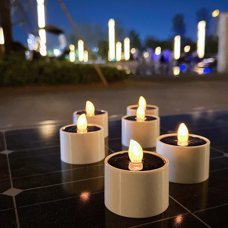 Solenergidrevne LED-lys - Flammende utendørsbelysning for hage og terrasse | Luvikno