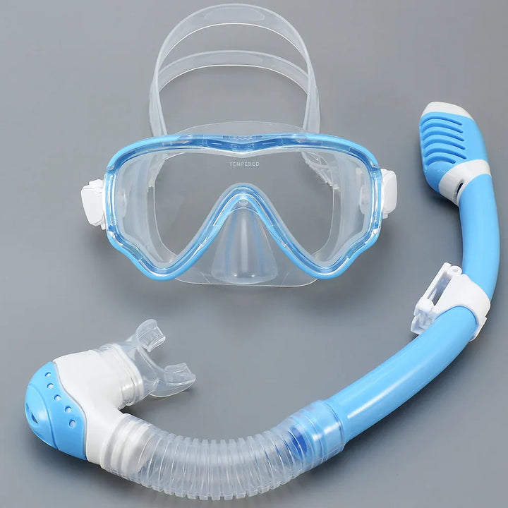 Luvikno | AquaJuni Barn Dykkermaske med Snorkel | Anti-Dug & Lekkasjesikker | Herdet Glass & Silikon | For Gutter & Jenter 7–15 År
