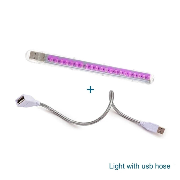 Luvikno | LED Plante Lys GrowNova FlexLight | USB Plante Lys 5V | Full Spektrum med Fleksibel Arm | For Innendørs Drivehus & Hydroponikk