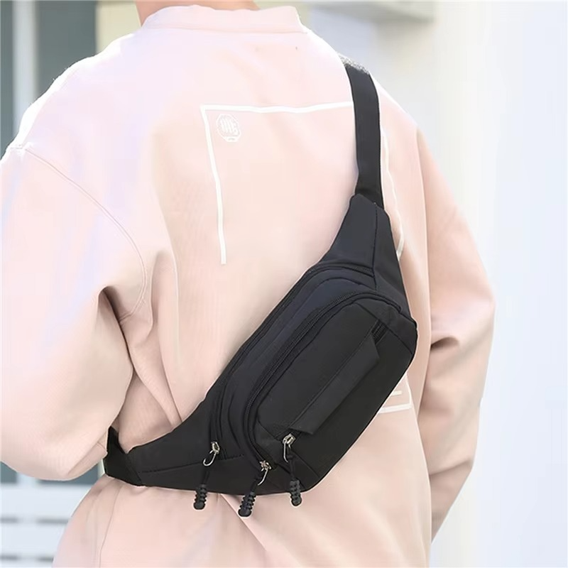 Unisex Vanntett Lærveske for Midje og Crossbody for Friluftsliv Luvikno